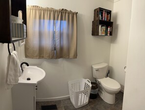 Downstairs bathroom with shower