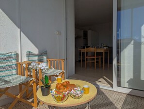 Closed loggia overlooking the living room 