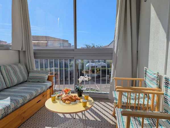 Pleasant sunny loggia