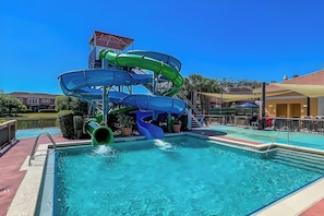 Have fun at the heated pool and two water slides!
