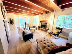 Living Room With Fireplace