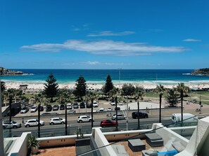 View from front balcony across Bondi Bondi Beach.
