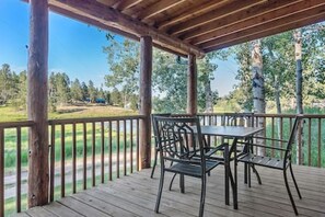 With a grill and outdoor dining area, the patio can double your hang-out area...