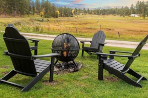 You can use the firepit to roast some marshmallows and enjoy fireside!