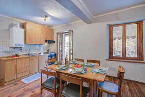 Kitchen and dining area