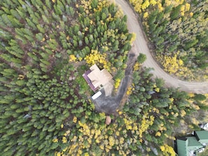 Looking down on  Coyote Cabin.