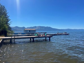 Private dock for lakeside fun and tie-out Buoy for your boat!