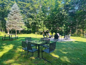 Spacious private backyard