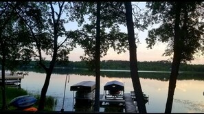 Lake view from partial wrap around deck