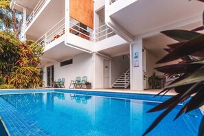 Your studio is 7 steps away from the pool!