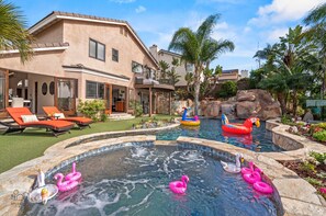 An 8-person spa and saltwater pool-let the fun begin!