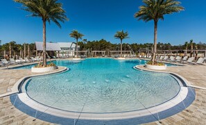 Resort Style Pool: Cool off in the stunning resort-style pool, just steps away from your stay.