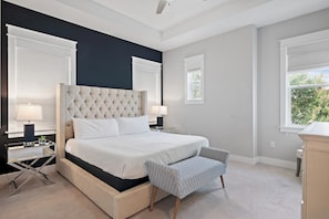 Master Bedroom with a King Bed: Relax in the luxurious king bed in the spacious master suite.