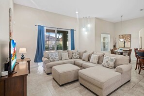 Kick back and relax in our stylish living area.