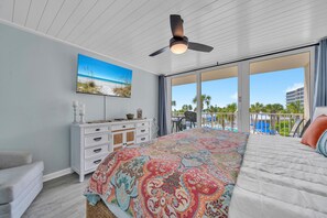 Master bedroom with flat screen