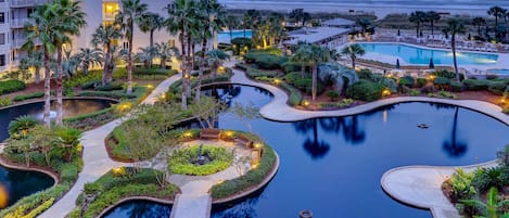 Seacrest grounds at twilight