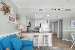 Bar and Stools for Extra Seating