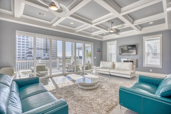 1st Floor Living Room With Balcony View