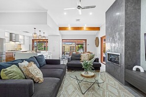 Open plan living with ample seating for family or friends 