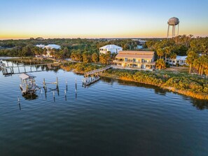 View from the water, Cedar Tides in the left corner unit