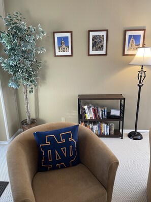 Notre Dame themed living room 