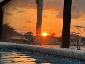 Sunset from pool 