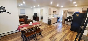 Living and Bedroom are ahead, Laundry, 2nd Bed, bath and office are to the right