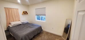 Bedroom off of living room