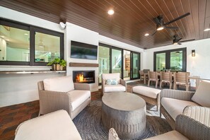 Outdoor resort style covered area