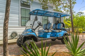 6 Seater Golf Cart Included with Your Rental!