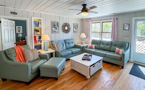 Plenty of room to relax and unwind after a day on the sand.