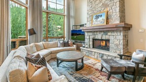 Living Room With Fire Place