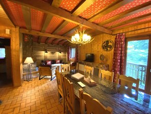 Living room with fireplace