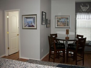 BISTRO TABLE IN KITCHEN.  SEATS 4