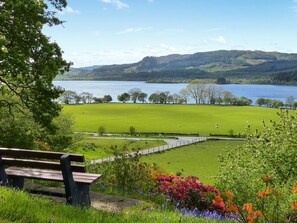 View over Loch Awe from a bench close to The Barn | The Barn, Dalmally