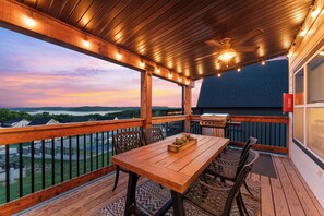 Evening  Ambience on the Deck Under A Purple Sky