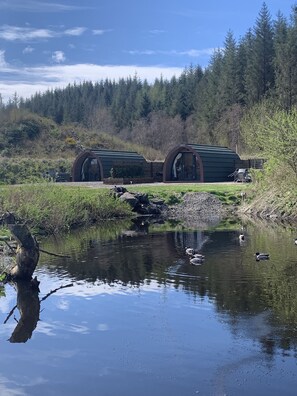 Our two Pods with Hot Tubs in lovely natural setting - Oban only 5 minutes away