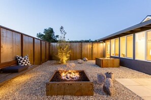 front yard with fire pit