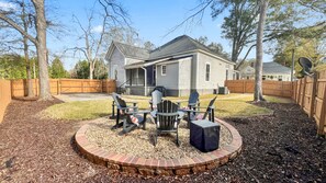 Backyard with Fire Pit