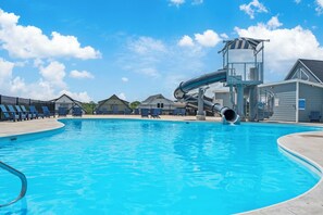 Seasonal Outdoor Pool, Splash Pad & a Super Fun Water Slide