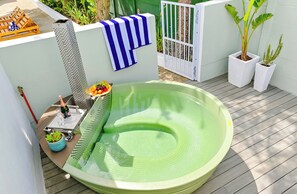 Wood fired hot tub 