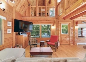 living room, facing the porch