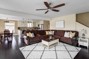 Living room with reclining couch