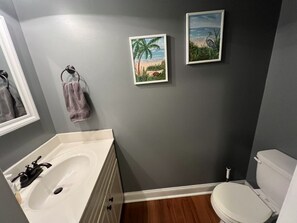 Powder room on first floor.