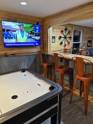Air hockey, fly bean, foosball, & darts are all ideal for making those memories
