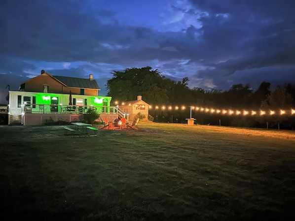 Just added rope lights to allow the adults time to unwind and the kids can play
