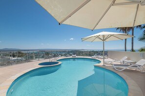 Shared heated pool