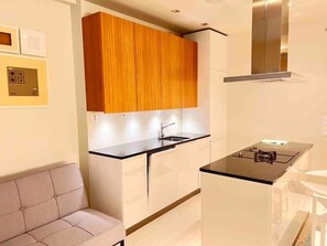 Kitchen and part of living room