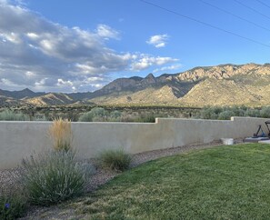 Gorgeous backyard with unobstructed views of the city in the mountains