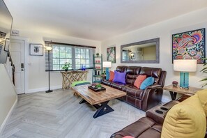 Inviting Living Room with Smart TV